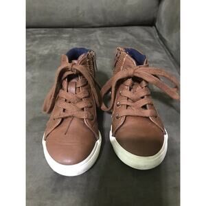 Cat And‎ Jack Boys Brown Casual High Top Boots Shoes Size 8